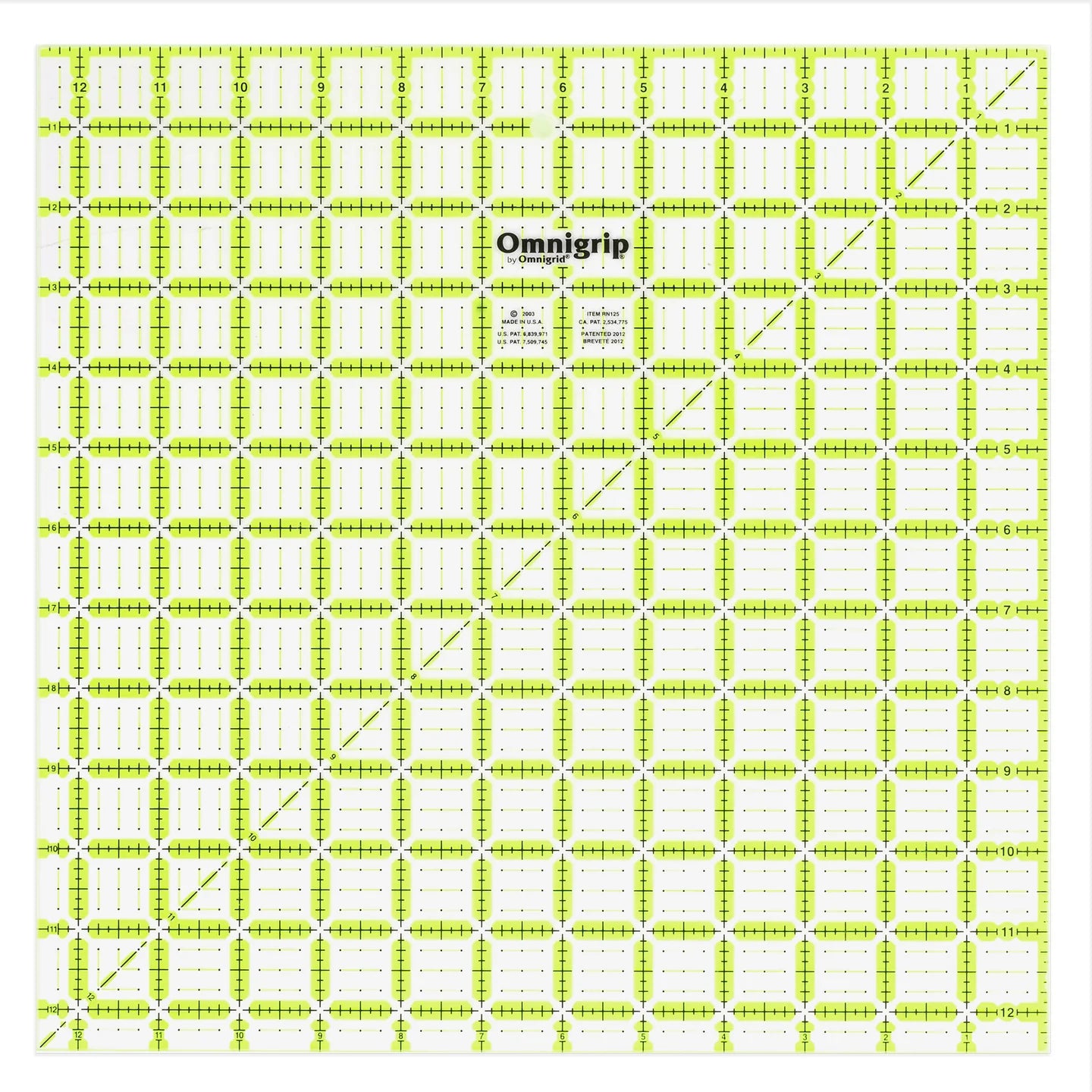 Omnigrid 12-1/2" x 12-1/2" Ruler