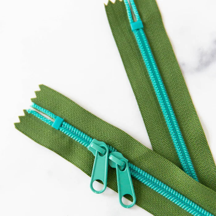 30" Zipper - Double Pull in Lagoon