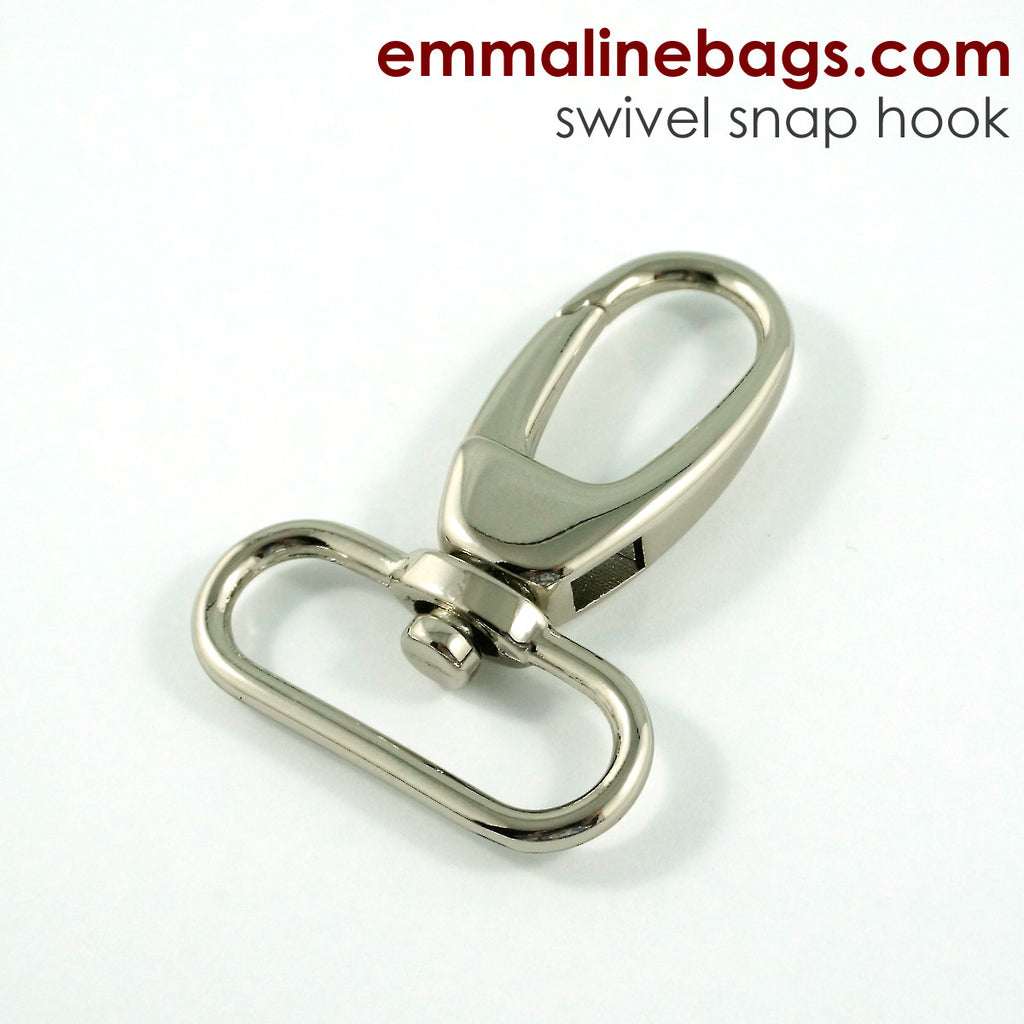 Swivel Snap Hook 1 1/2" (38mm) in Nickel (2 Pack)