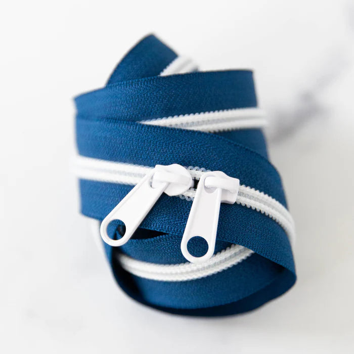 30" Zipper - Double Pull in Navy