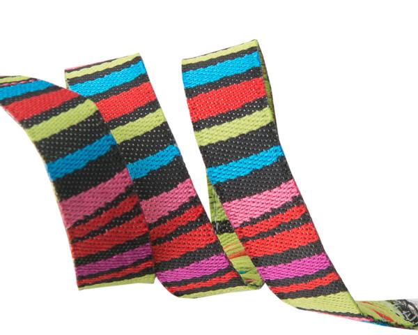 Dark Fanciful Stripes - 3/8" - Odile Bailleoul - PER QUARTER METRE