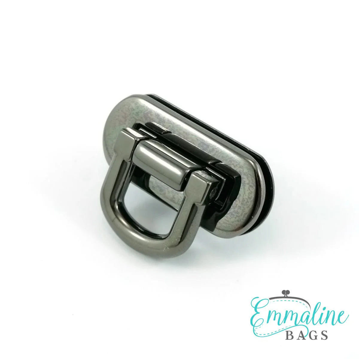 Oval Flip Lock Gunmetal