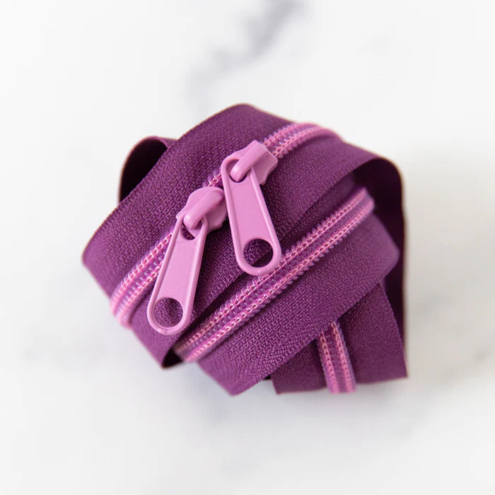 30" Zipper - Double Pull in Plum