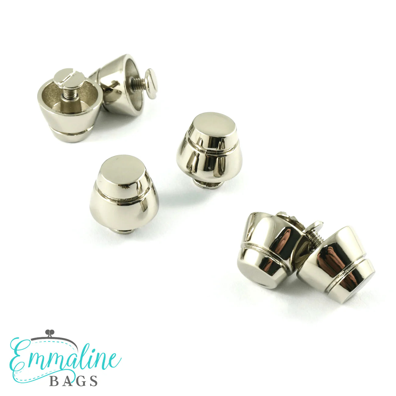 Premium Purse Feet: Size 14 mm (9/16") wide (6 pack) - Nickel