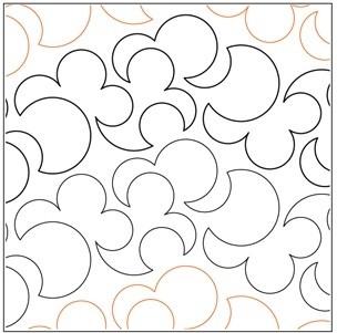 Floating Clouds Pantograph Pattern, 7.5" Wide x 144" Long (Double Row)