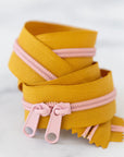 30" Zipper - Double Pull in Ochre