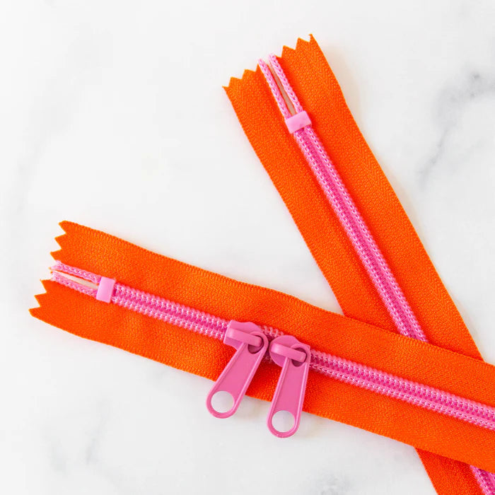 30" Zipper - Double Pull in Orangetastic