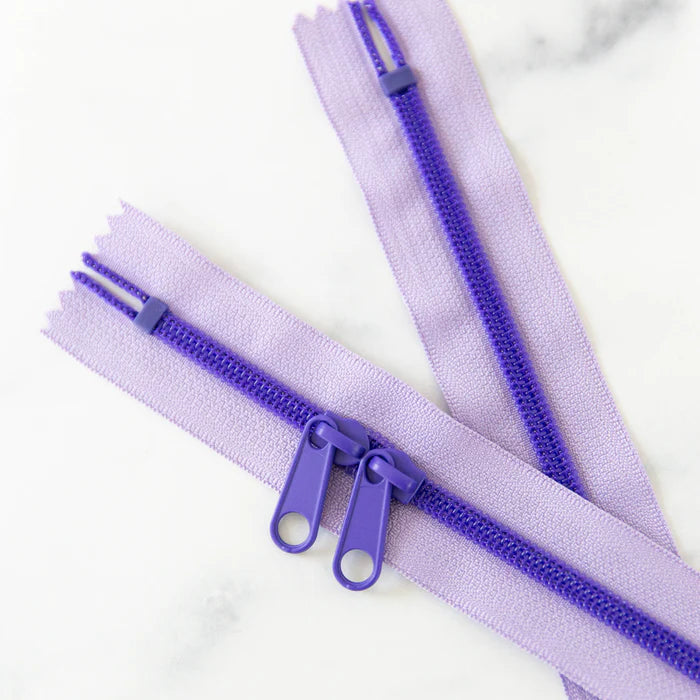 30" Zipper - Double Pull in Daphne