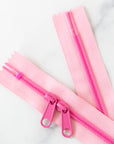 30" Zipper - Double Pull in Bubblegum