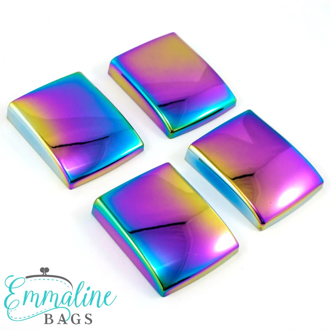 Strap Anchor: "Easy Strap Anchors" for 1" straps (4 Pack) - Iridescent Rainbow
