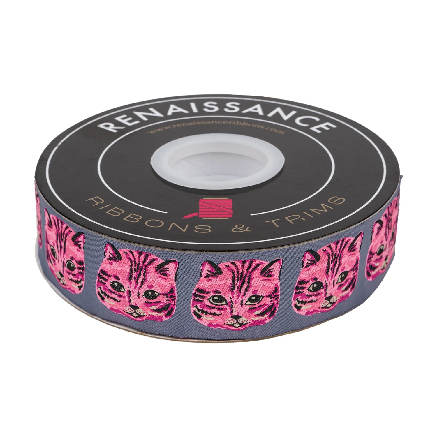 Meow Meow Ribbon by Sarah Watts - 1.5" PER QUARTER METRE