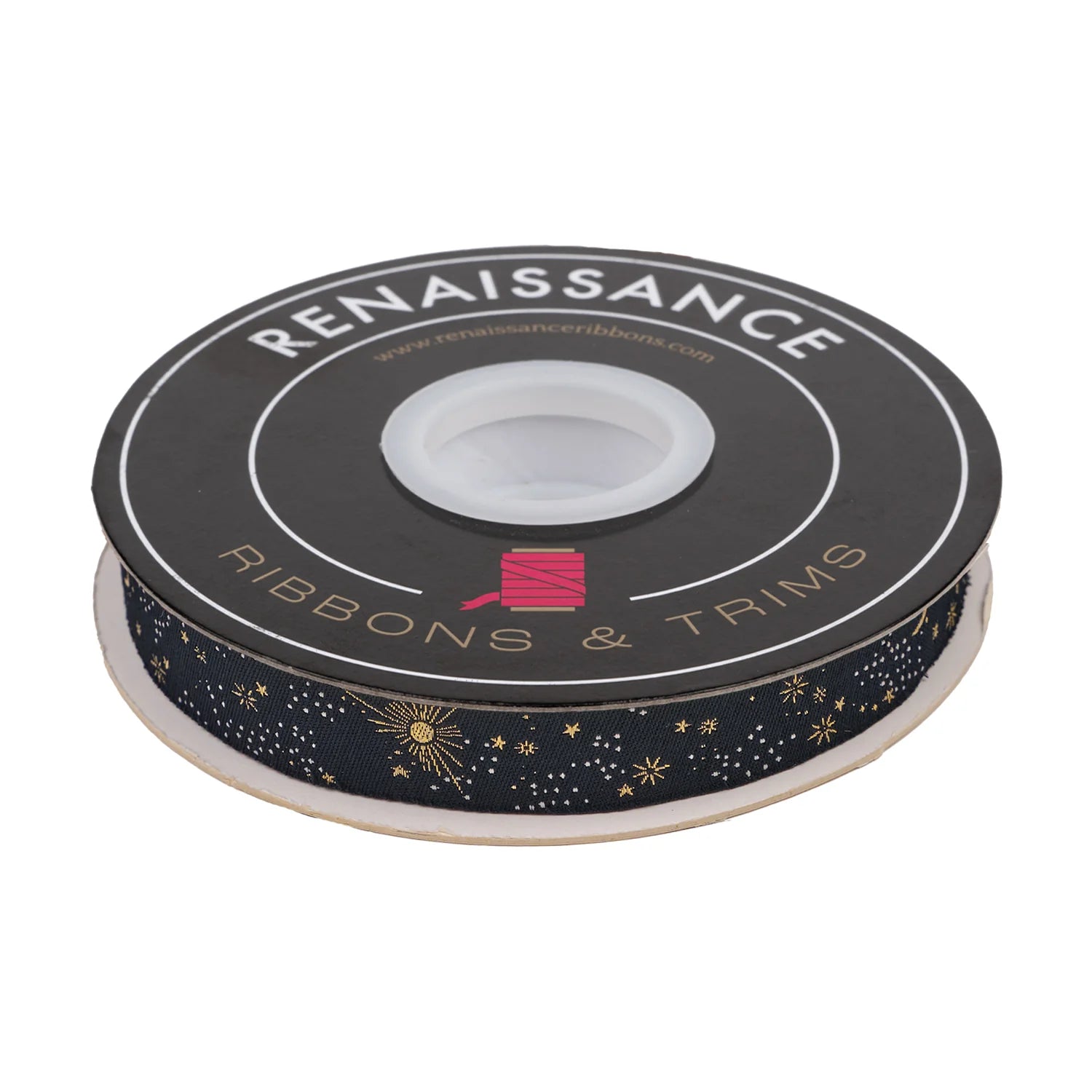 Cosmos Ribbon by Sarah Watts - 5/8" PER QUARTER METRE