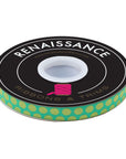 Roar! Dinosaur Eggs in Mint - 5/8" - Tula Pink - PER QUARTER METRE
