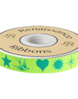 Everglow Fairy Flakes Spirit - Teal 7/8" - Tula Pink Webbing - PER QUARTER METRE