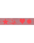 Everglow Fairy Flakes Cosmic - Pink 7/8" - Tula Pink Webbing - PER QUARTER METRE