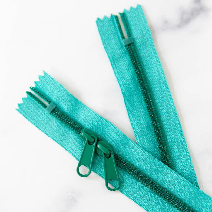 30" Zipper - Double Pull in Turquoise