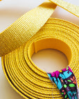 Glitter Webbing Gold - PER QUARTER METRE