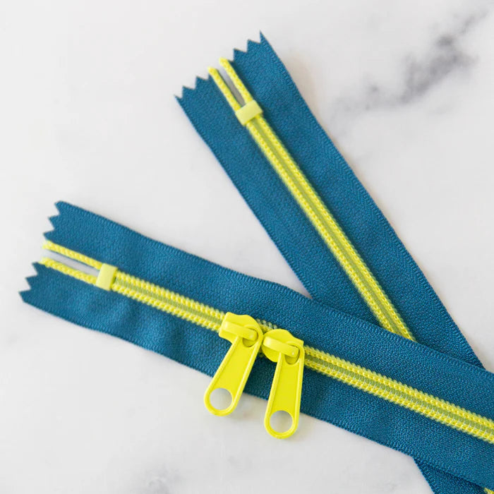 30" Zipper - Double Pull in Zap