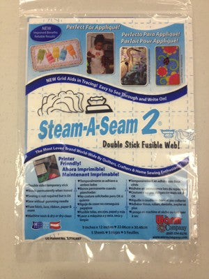 Steam-A-Seam 2, 9" X 12" (5 Sheets)