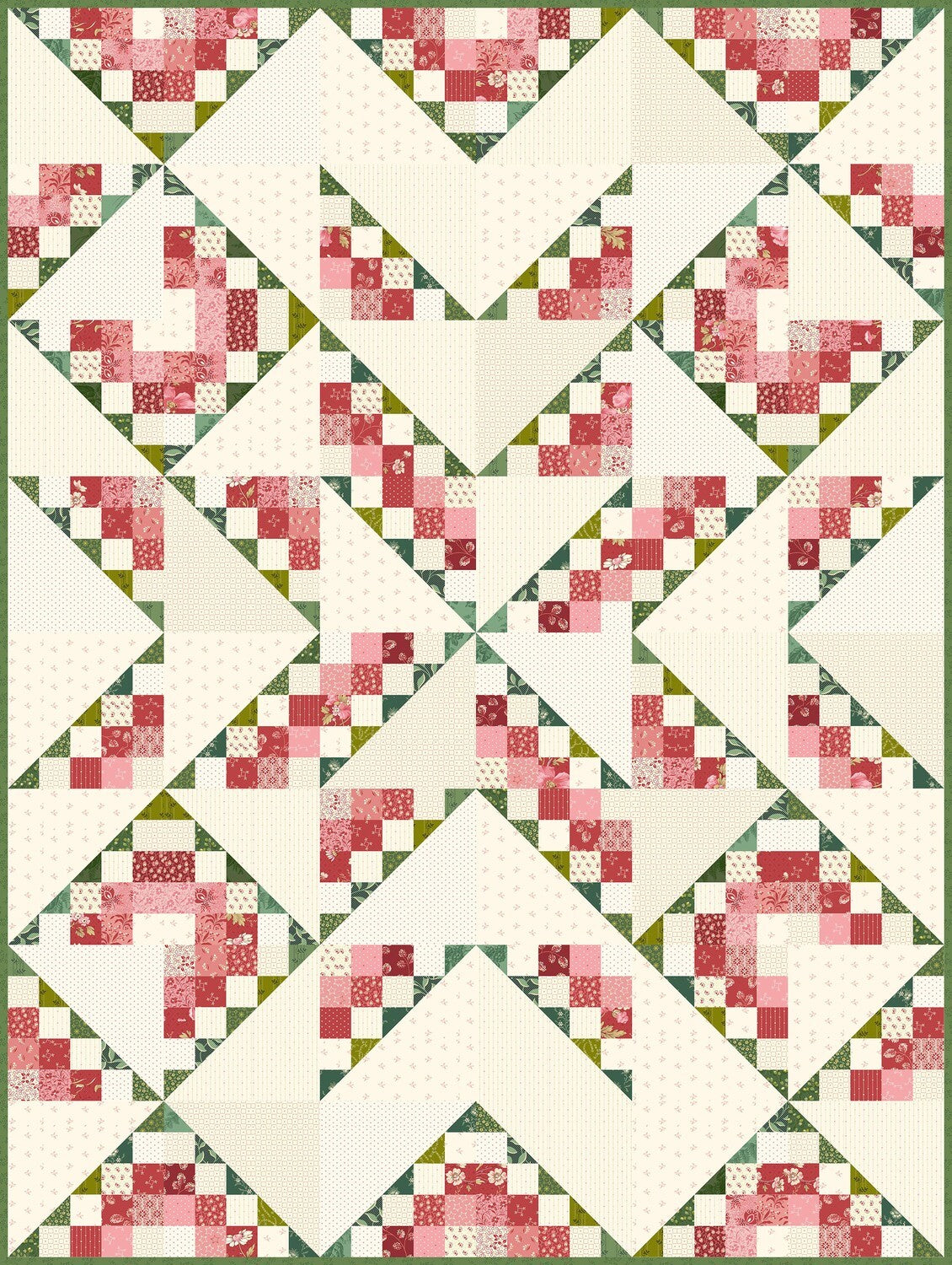 Christmas Trio Pieced Quilt Pattern