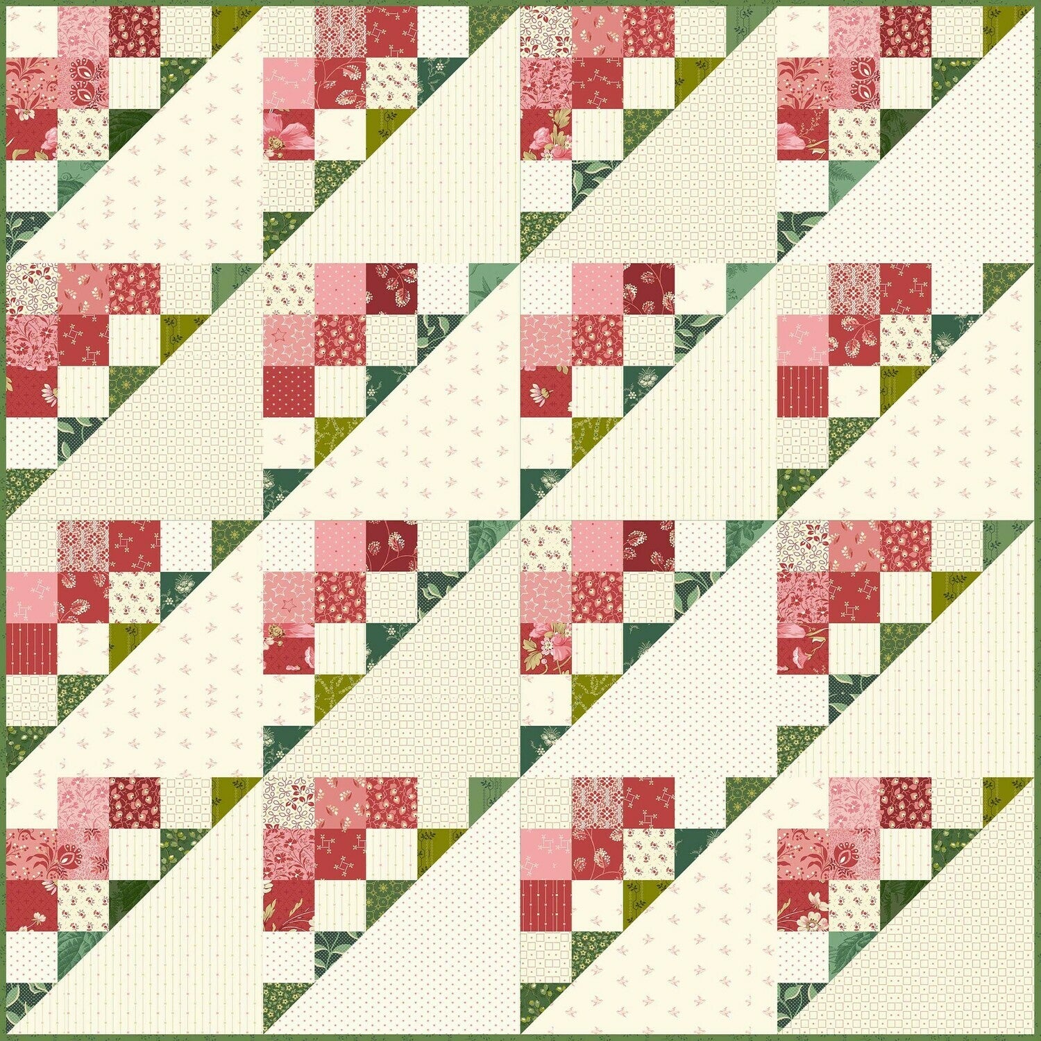 Christmas Trio Pieced Quilt Pattern