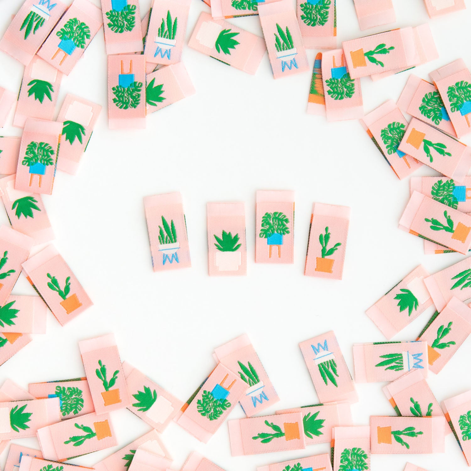 Houseplants Multipack Woven Labels - Sewing Woven Clothing T