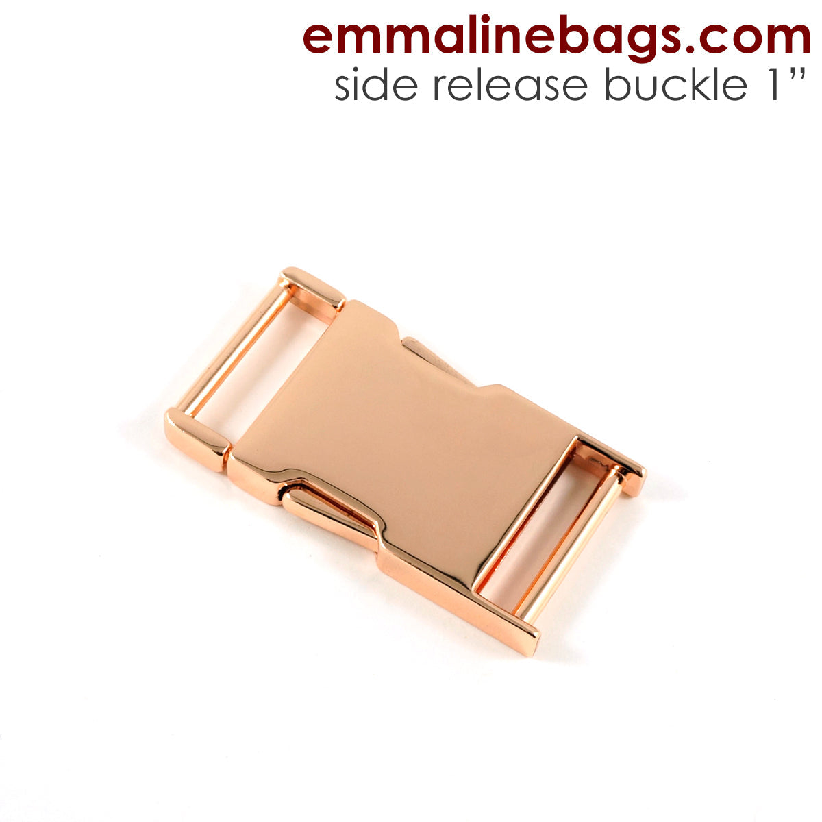 Side Release Buckle: 1" (25 mm) Rose Gold/Copper