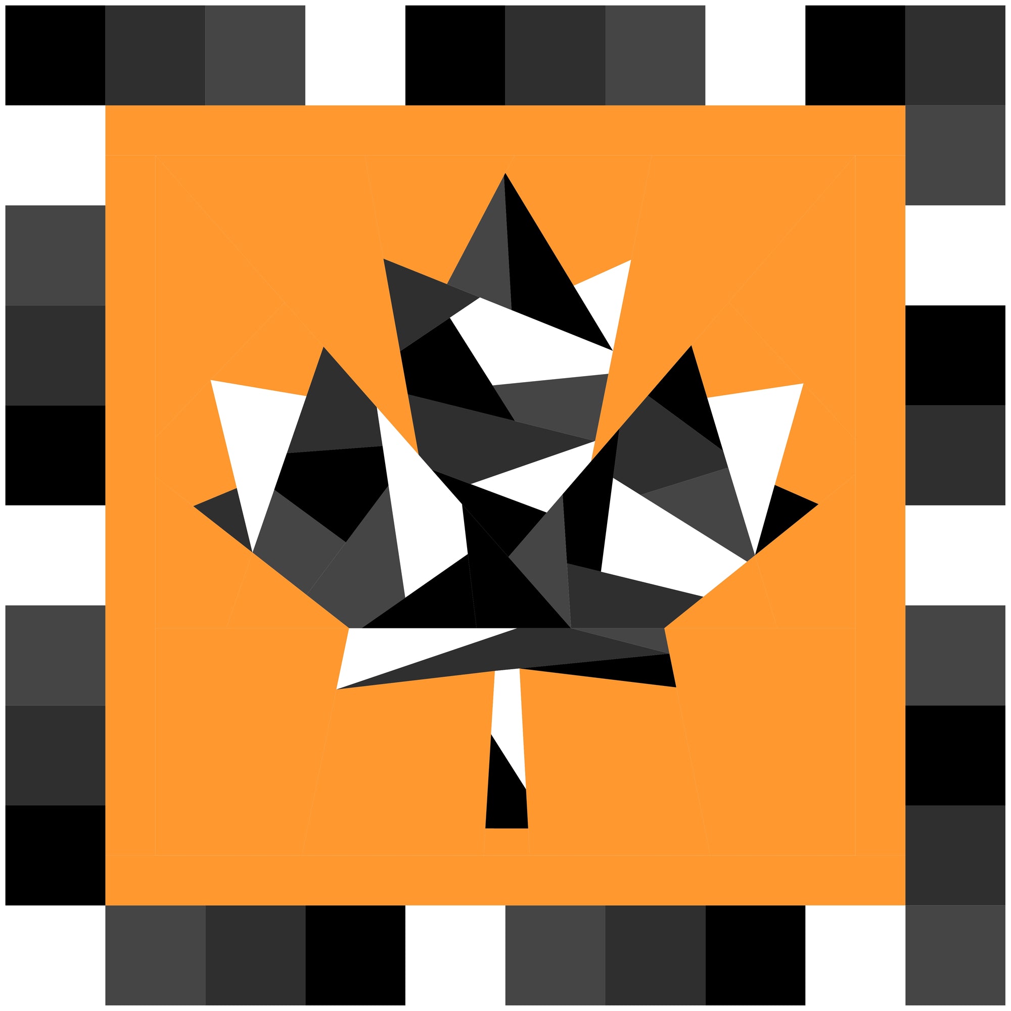 Maple Leaf Paper Pieced Pattern Block PDF Copy - Kristy Lea