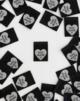 Dad Made It Heart Woven Labels - Sewing Woven Clothing Tags
