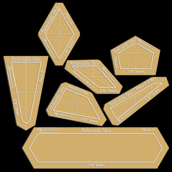 Modernistic Stars 3/8" Acrylic Templates