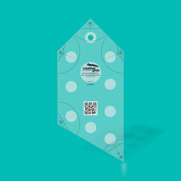 Creative Grids Angle Finder Quilt Ruler and Binding Tool