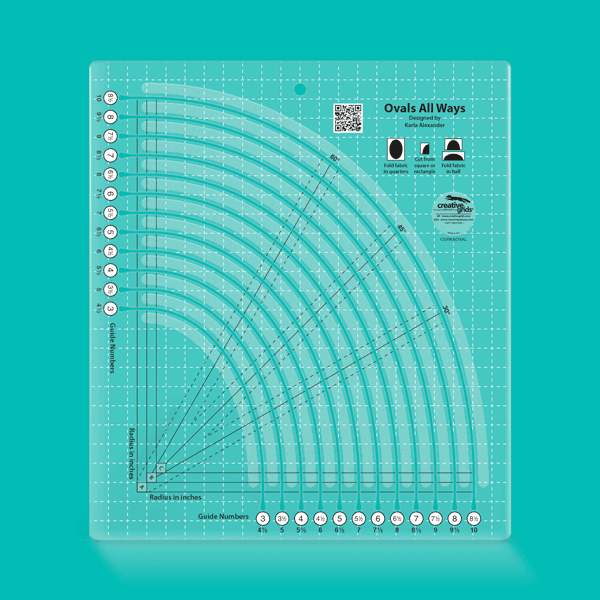Creative Grids Ovals All Ways Quilting Ruler