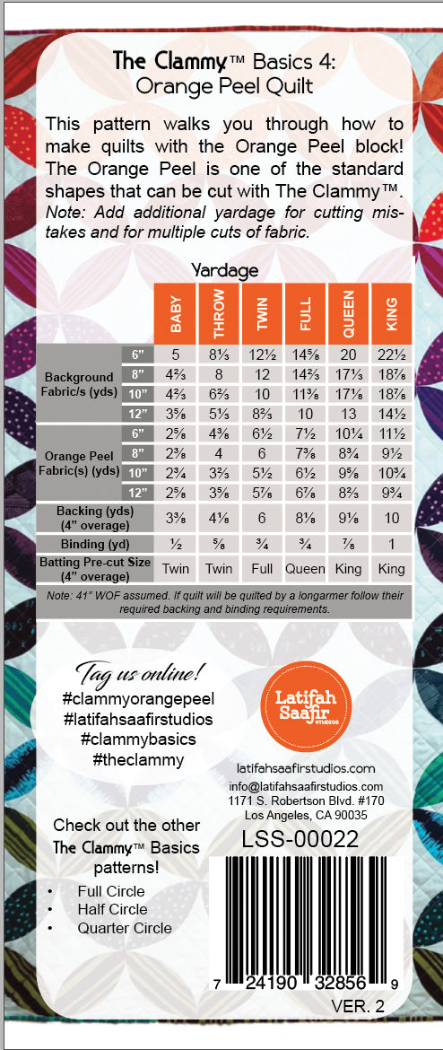 PRE ORDER - Clammy Basics 4: Orange Peel Quilt