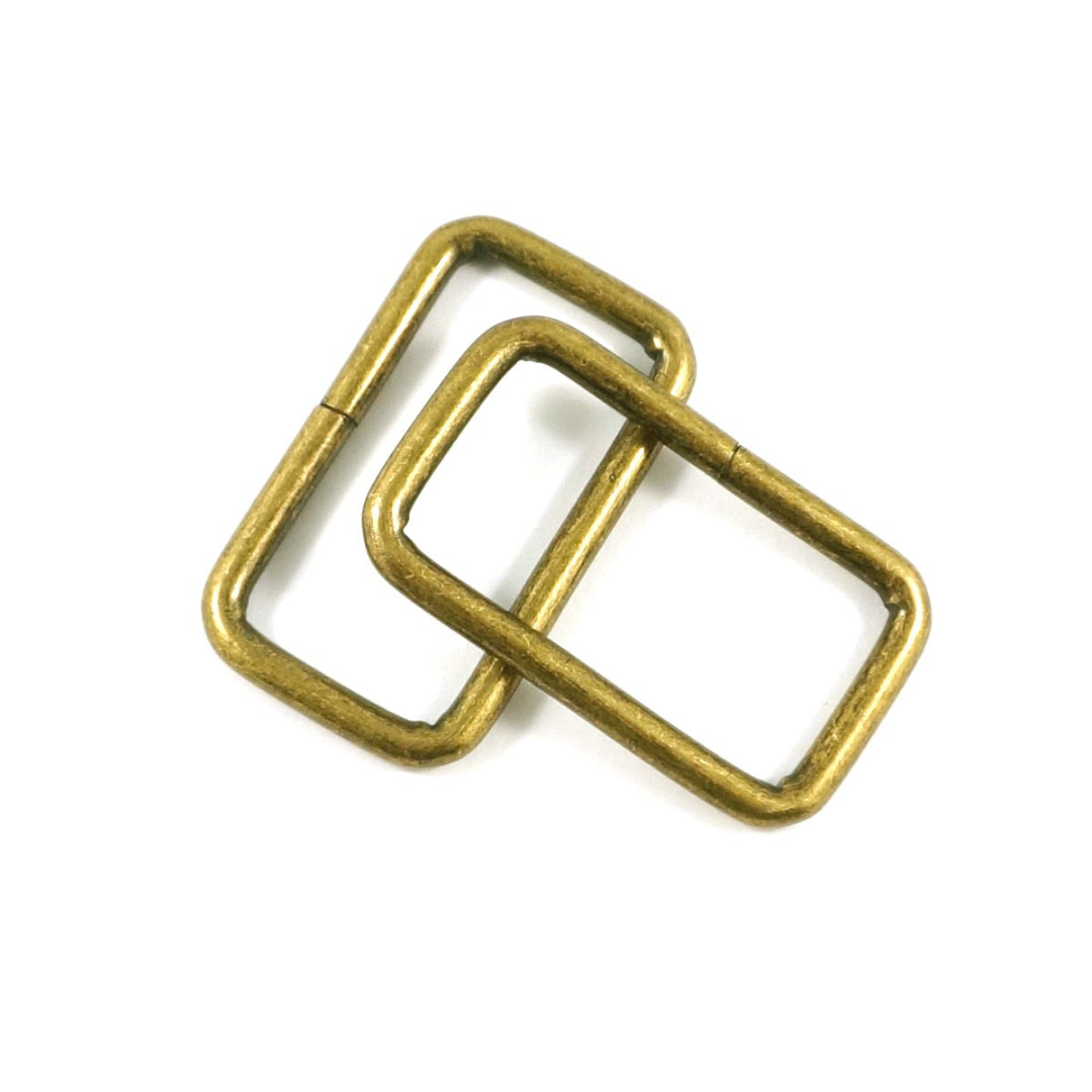 Rectangular Rings 1 1/2" (38 mm) x 1/2" (12 mm) x 3.75 mm Antique Brass - 4 Pack