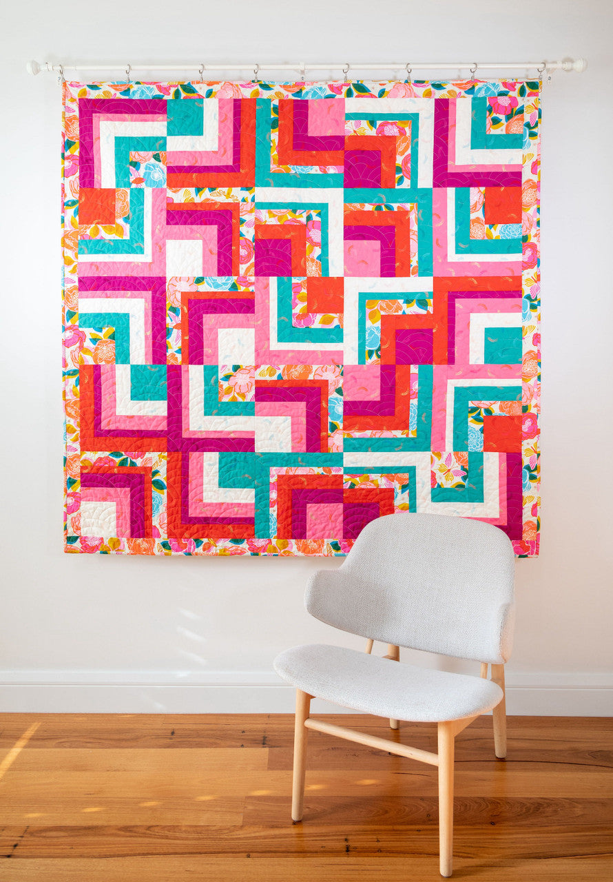 Log Cabin Toss Paper Pattern