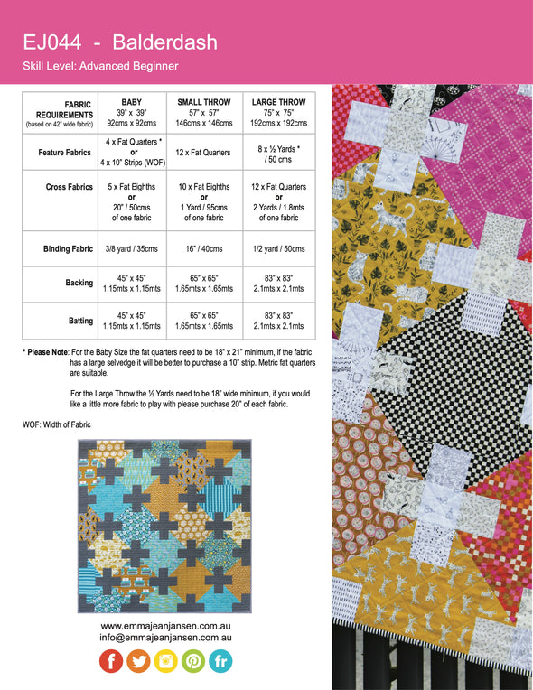 Balderdash Quilt Pattern