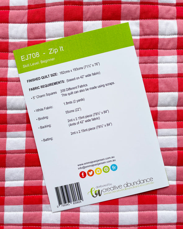 Zip It Quilt Pattern