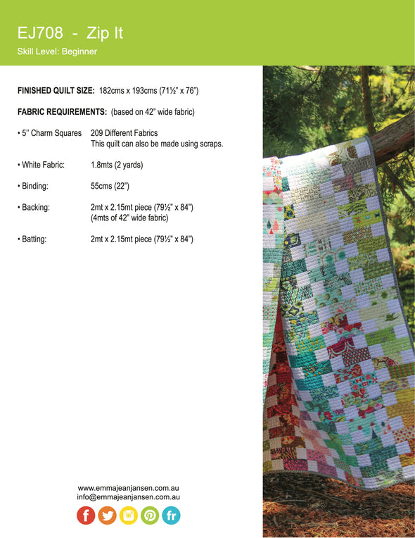 Zip It Quilt Pattern