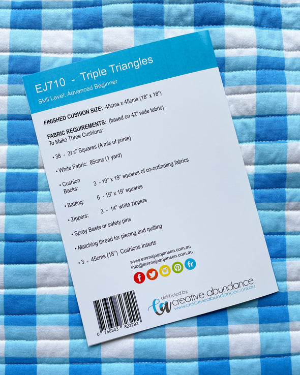 Triple Triangles Cushion