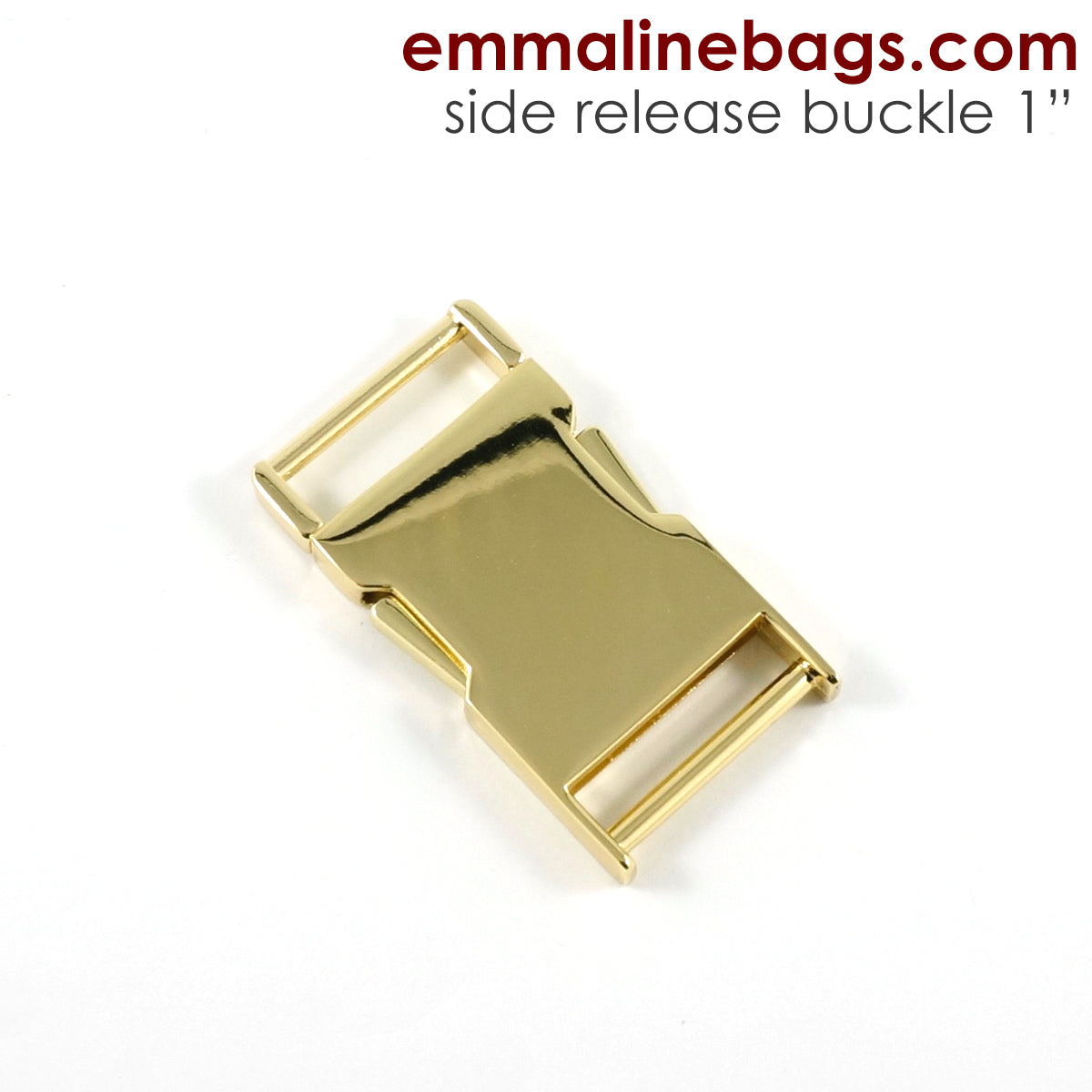 Side Release Buckle: 1" (25 mm) Gold
