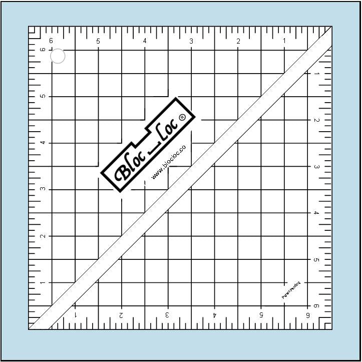 Half-Square Triangle Ruler 6 1/2″ x 6 1/2