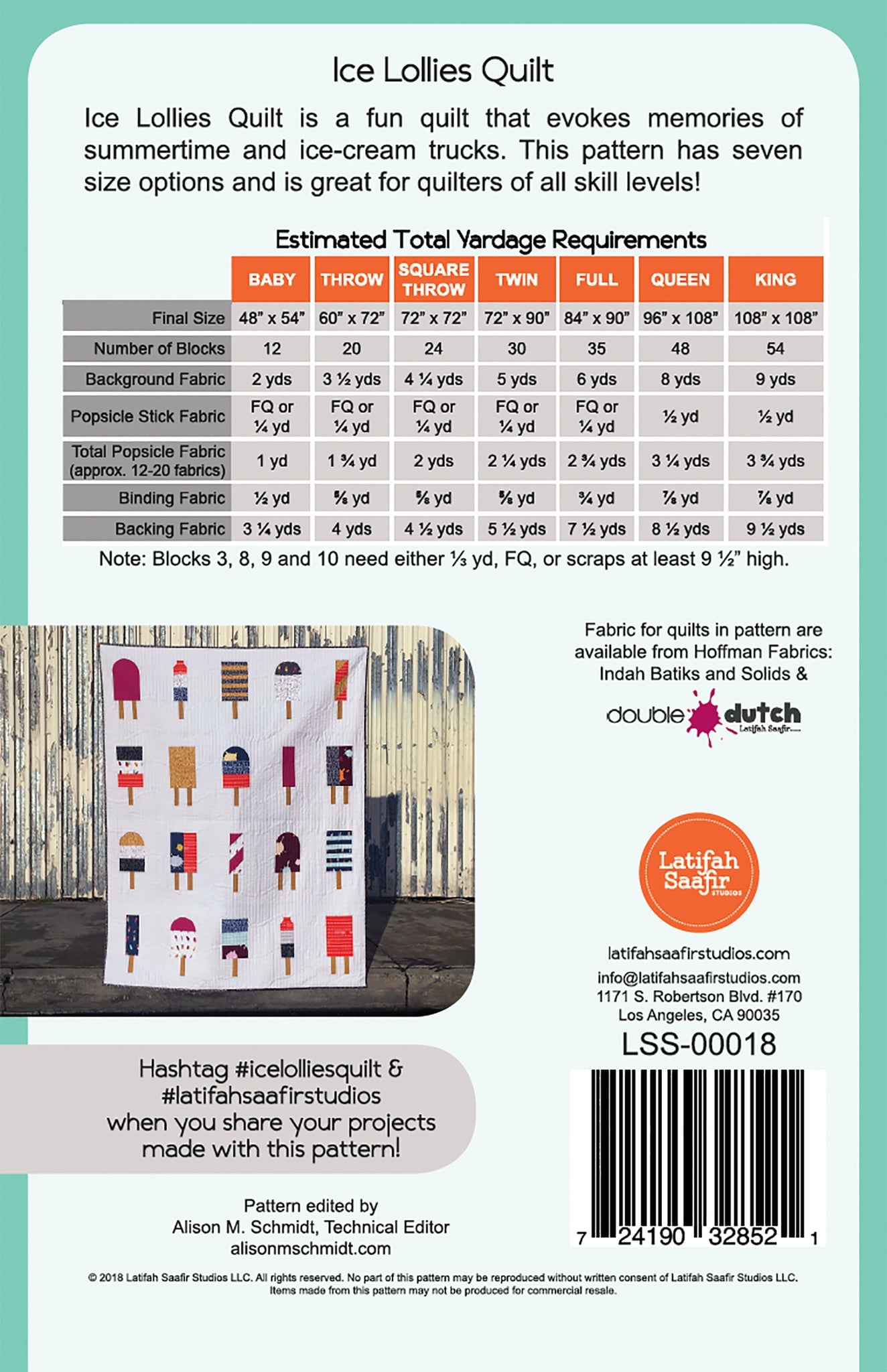 PRE ORDER - Ice Lollies Quilt