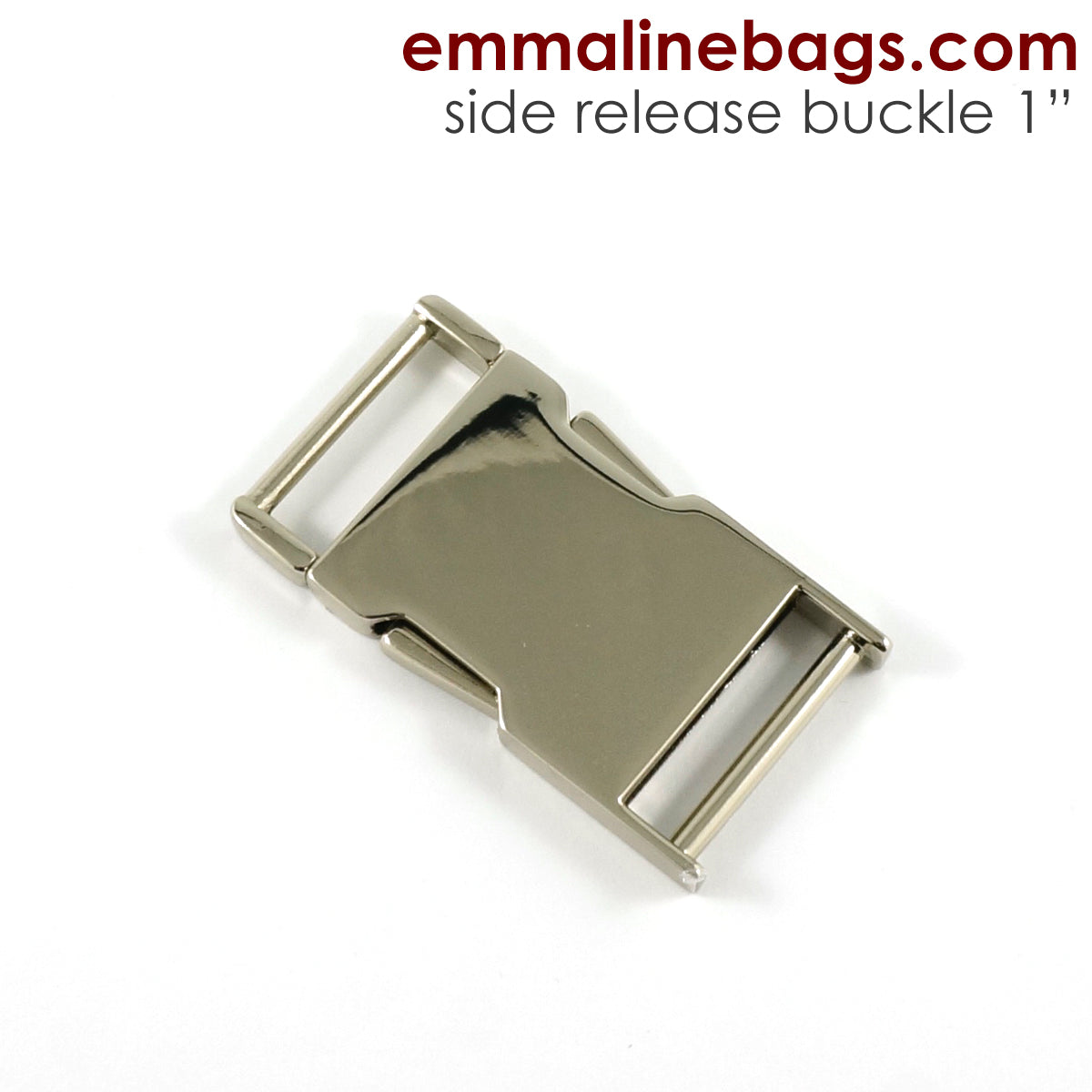 Side Release Buckle: 1" (25 mm) Nickel