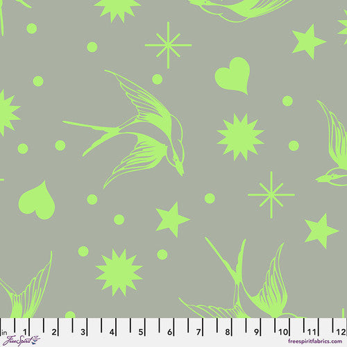 Neon True Colours Neon Fairy Flakes Karma - Tula Pink - PER QUARTER METRE