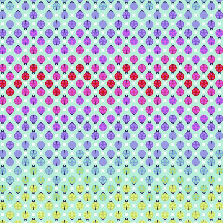 Tiny Beasts Painted Ladies Glimmer - Tula Pink - PER QUARTER METRE