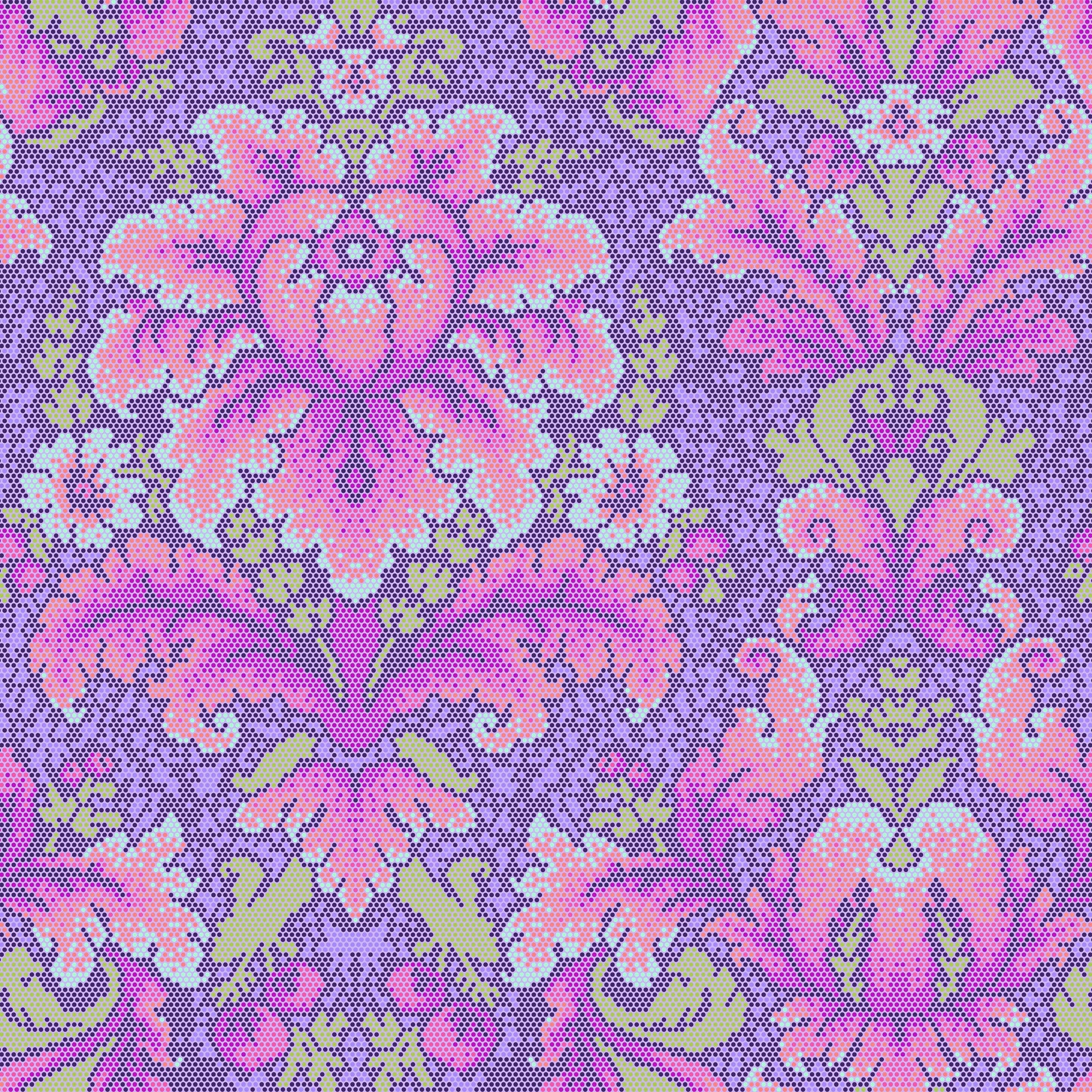 Parisville Deja Vu Damask Dot Violet - Tula Pink - PER QUARTER METRE