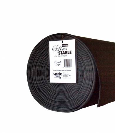 By Annie’s Soft and Stable Black 100% Polyester Stabilizer Sew In - Per Quarter Metre