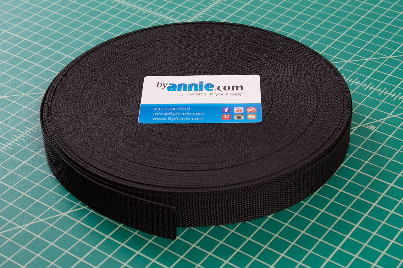 Strapping 1in Black - PER QUARTER METRE