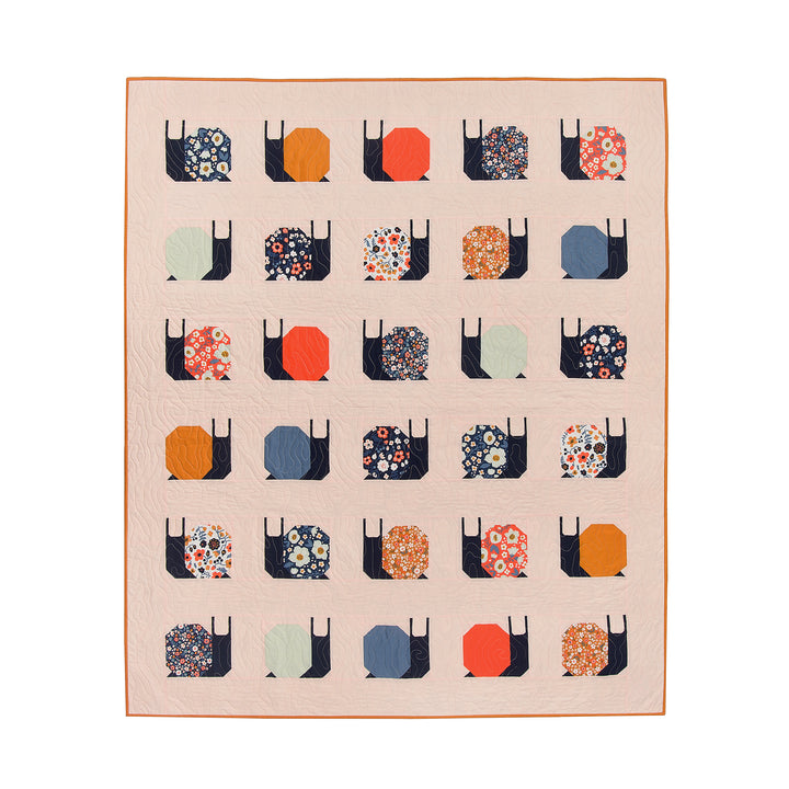 Garden Snails Quilt Printed Pattern