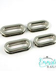 1" Oblong Screw Together Grommets Nickel (4 Pack)